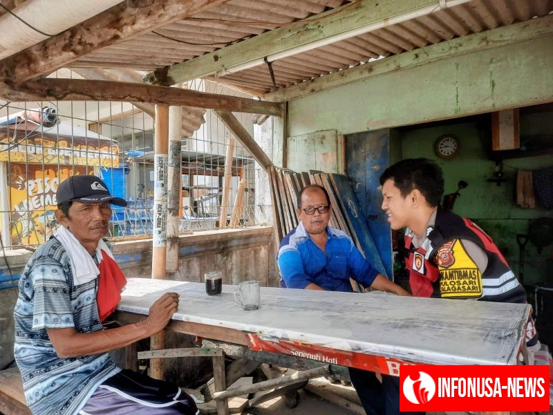 Upaya Bhabin Polsek Telagasari Sampaikan Himbauan TPPO Kepada Masyarakat Binaan