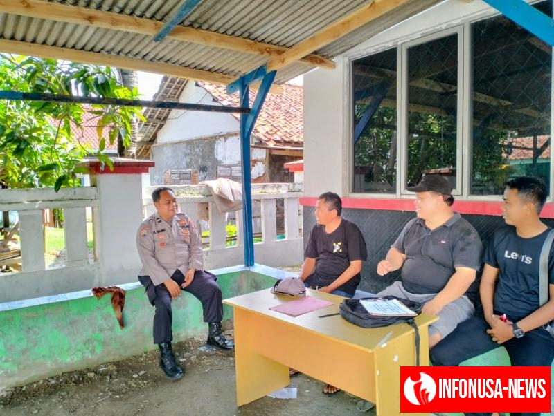 Giat Sambang Dialogis Dengan Tokoh Masyarakat Dan Tokoh Agama Bhabinkamtibmas Berikan Himbauan Kamtibmas