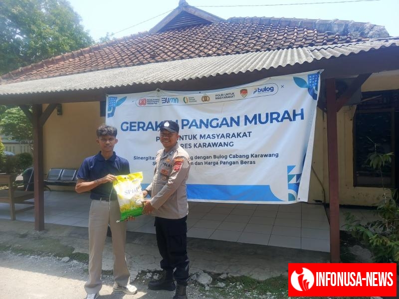 Upaya Sediakan SPHP Gerakan Pangan Murah, Polsek Tempuran Polres Karawang Dimako polsek Tempuran.
