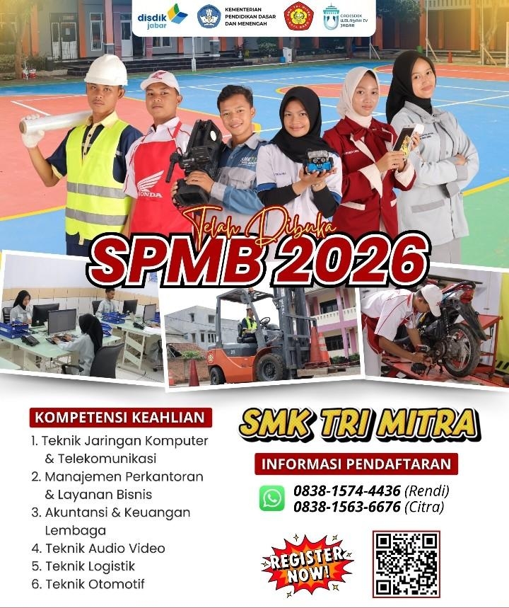 SPMB SMK Tri Mitra 2026 Resmi Dibuka, Hadirkan Enam Kompetensi Keahlian Unggulan untuk Menyiapkan Generasi Siap Kerja