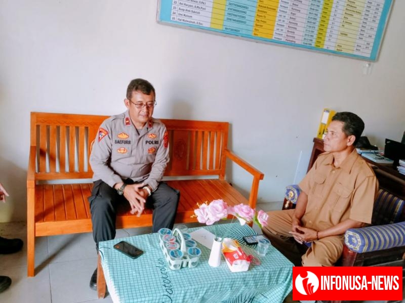Kapolsek Pakisjaya Silaturahmi Dengan Kepsek SMPN II Pakisjaya Berikan Himbauan Kamtibmas