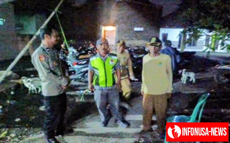 Polsek Pedes Terus Patroli Dinihari Berikan Himbauan Kepada Petugas Masyarakat