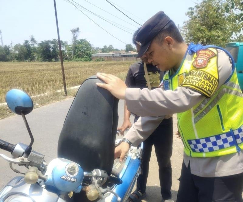 Rutin Polsek Banyusari Getol Melaksanakan Razia Sepeda Motor Berknalpot Brong