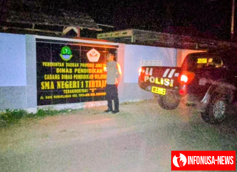 Anggota Polsek Tirtajaya Kontrol Keamanan Sekolah-sekolah di Wilayah Tirtajaya
