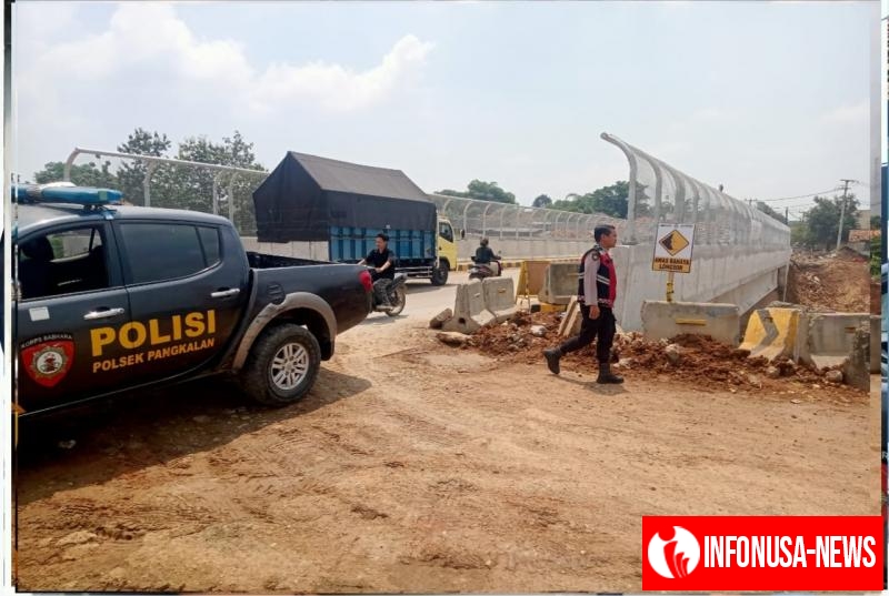 Polsek Pangkalan Halau Gangguan Keamanan di Lokasi Proyek Tol Japek 2 melalui Patroli Wilayah