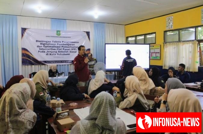 Disdikbud Kota Sukabumi Gelar Bimtek Pemanfaatan Interactive Flat Panel Untuk Guru Sekolah Dasar