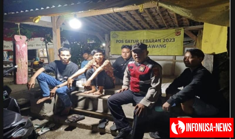 Bhabinkamtibmas Polsek Tegalwaru Ajak Warga Cigunungsari Tingkatkan Waspada Saat Sambang di Poskamling