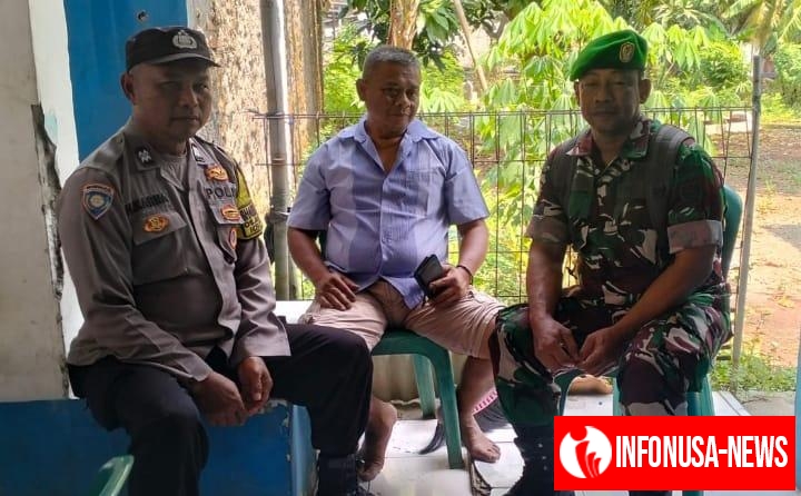 Kolaborasi Bhabinkamtibmas Bersama Babinsa Himbau Warga Terkait Kamtibmas