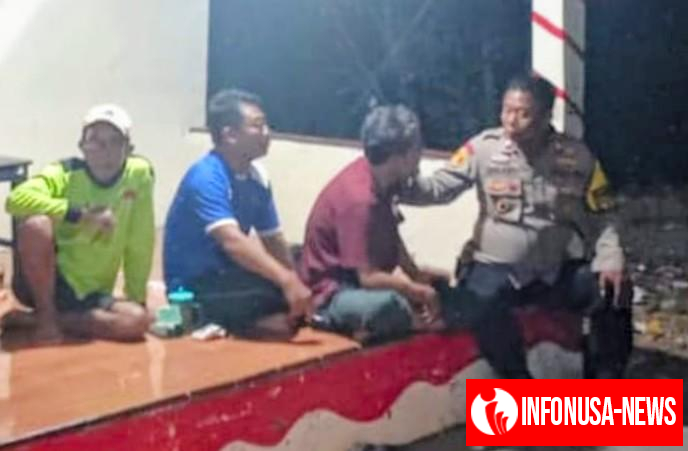 Ciptakan Situasi Kondusif, Bhabinkamtibmas Polsek Klari Bersama Warga Gelar Ronda Malam