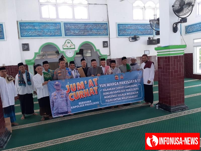 Lebih Dekat Dengan Masyarakat Dan Jalin Silaturahmi Kapolsek Pakisjaya Ipda Saefurrohman SH Gelar Jum