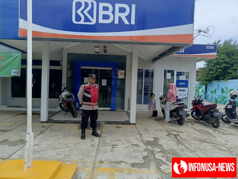 Upaya Antisifasi C3 dan Guankamtibmas, Personil Polsek Tempuran Res Karawang Periksa Fasilitas Perbankan.