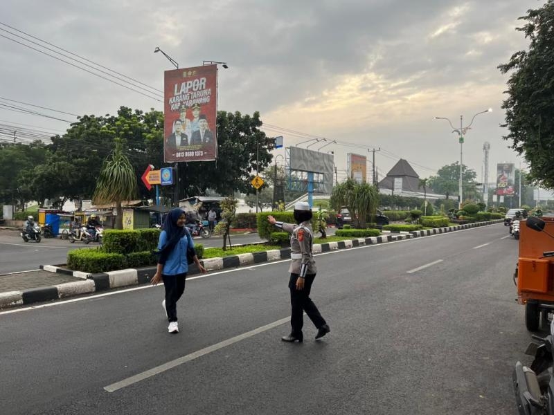 Komitmen Satlantas Polres Karawang Berikan Kenyamanan Berkendara di Jalan Raya