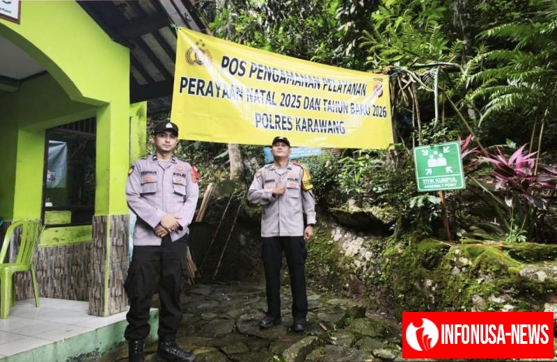 Personil Polsek Tegalwaru Monitoring Objek Wisata Jelang Libur Nataru 2025 - 2026