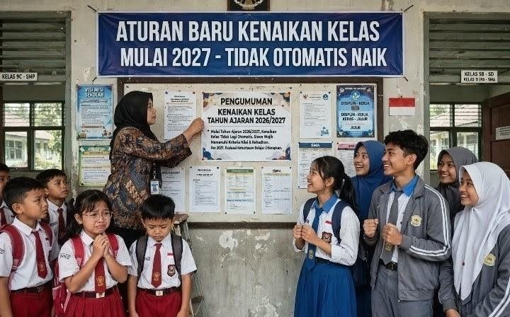 Pemerintah Siapkan Aturan Baru Kenaikan Kelas, Siswa Tak Lagi Otomatis Naik Mulai 2027