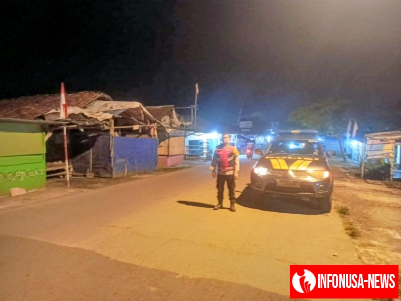 Cegah Curas dan Kerawanan Lainnya, Personil Polsek Laksanakan Patroli Ke Perbatasan Wilayah Hukum Polsek Tempuran.