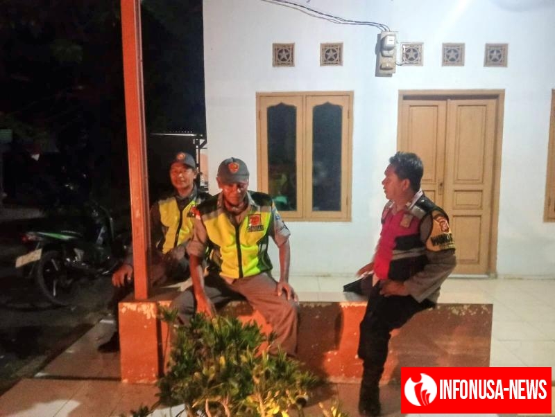 Bhabinkamtibmas Polsek Telagasari Gencar Lakukan Siskamling Untuk Cegah Gukamtibmas Malam
