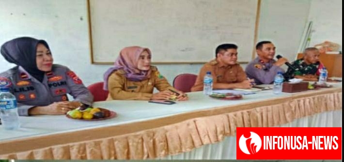 Kapolsek Rengasdengklok didampingi Panit Binmaa Hadiri Rapat Minggon Tingkat Kecamatan Jayakerta