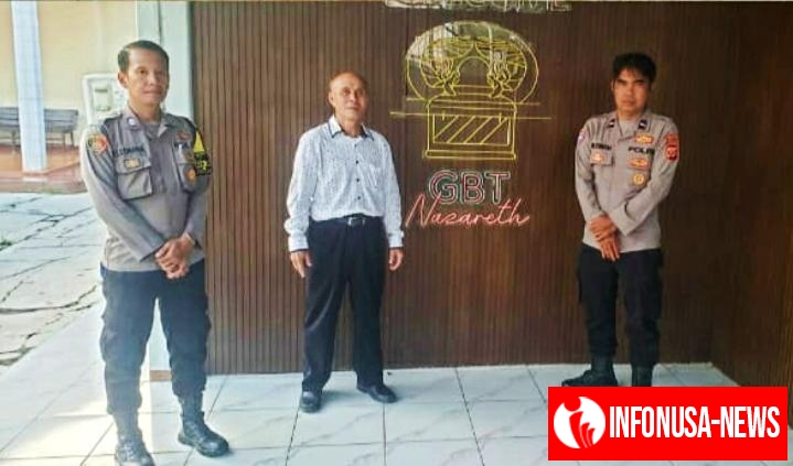 Berikan Rasa Aman dan Nyaman, Polsek Rengasdengklok Berikan Pengamanan Gereja Bhetel Thabernakel (GBT)