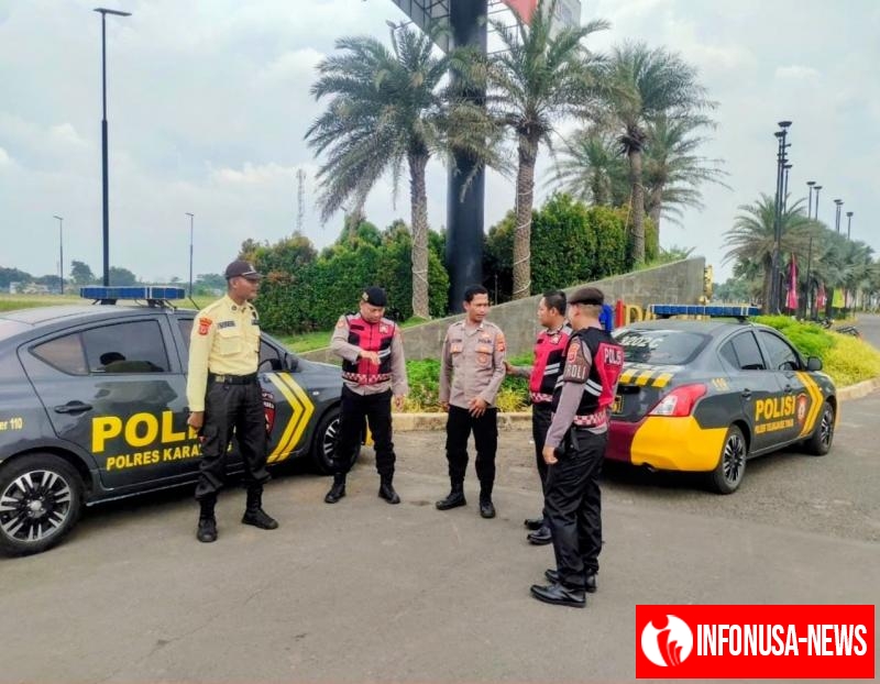 Jalin Sinergitas dengan Mitra Keamanan, Polsek Telukjambe Timur Gelar Patroli Prekat ke Parkland Podomoro