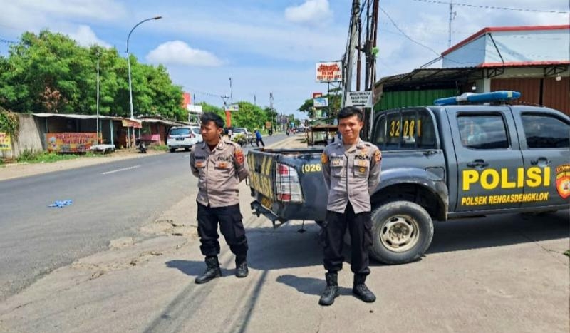 Dalam Giat Patroli Prekat Siang hari, Polsek Rengasdengklok Sisir Jalan raya dan Obyek Vital