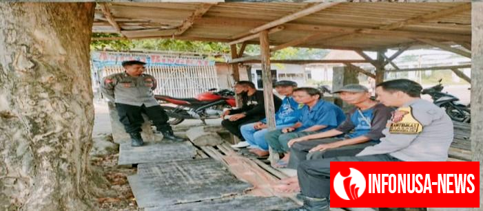 Sosialisasikan TPPO, Piket Unit Samapta Polsek Rengasdengklok Kunjungi Warga Desa Amansari