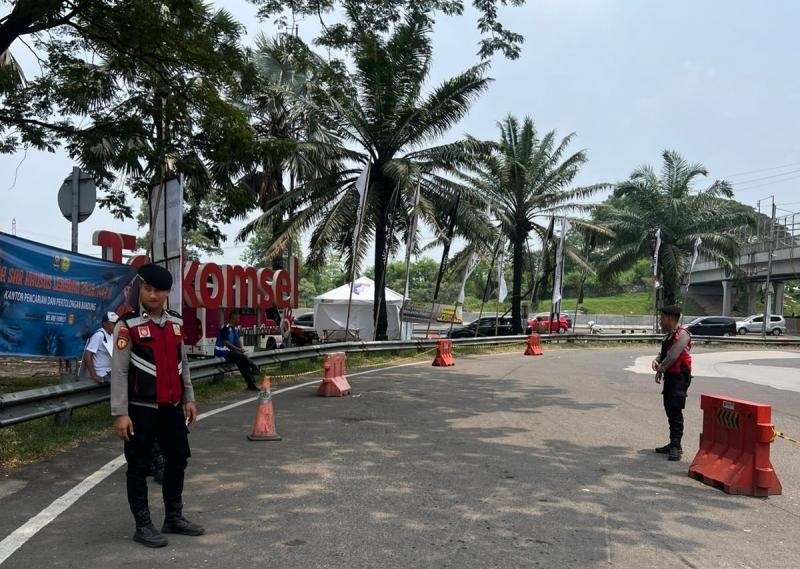 Antisipasi Kepadatan Pemudik, Sat Samapta Polres Karawang Patroli di Rest Area 57