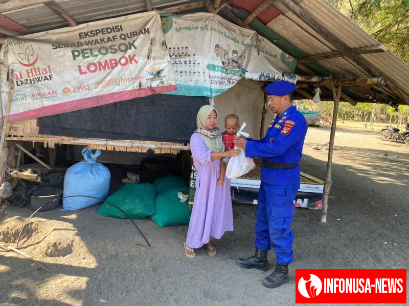 Polairud Lombok Utara Gelar Baksos untuk Warga Pesisir Dusun Malimbu