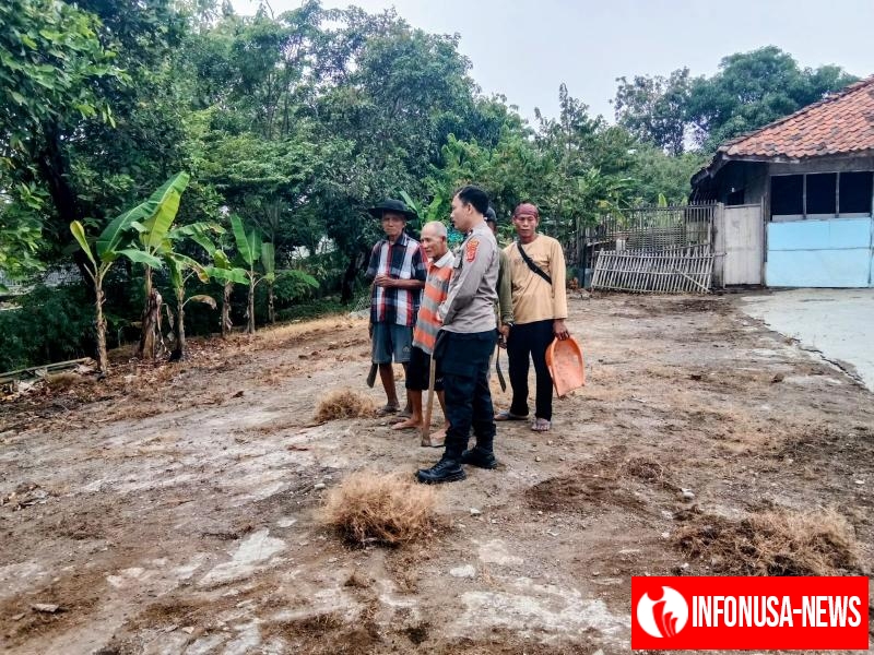 Sebar Himbauan Kamtibmas, Bhabinkamtibmas Polsek Telagasari Gencar Jaga Keamanan Lingkungan