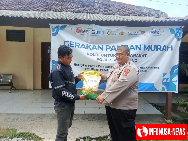 Di Mako Polsek Tempuran Kembali Laksanakan Penyaluran SPHP Gerakan Pangan Murah Dilaksanakan Personil.
