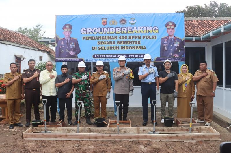 Mendukung Program Presiden, Polres Subang Laksanakan Ground Breaking Pembangunan SPPG Ke- 2 di Kecamatan Pabuaran