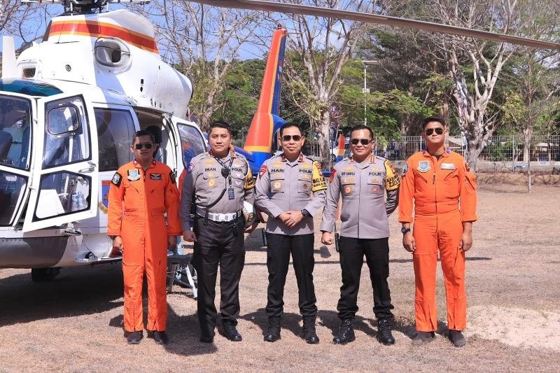Wakapolda NTB Patroli Udara dan Cek Pos Pengamanan MotoGP Mandalika