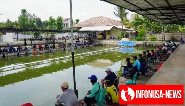 Suasana Meriah,  Lomba Mancing dalam Rangka HUT ke-54 KORPRI dan HUT ke-26 DWP Tingkat Kota Depok di Pemancingan Kansai Kecamatan Sawangan
 
