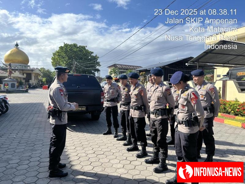 Satgas Tindak Ops Lilin Rinjani 2025 Gelar Apel Kesiapan di Polda NTB, Pastikan Pengamanan Natal dan Tahun Baru Berjalan Aman