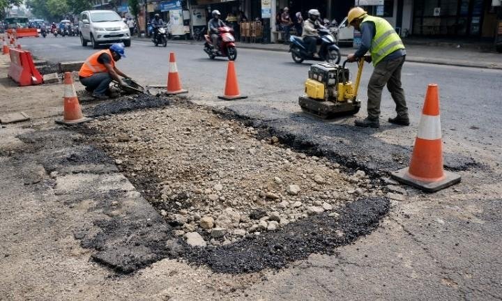 Bekas Galian Jalan Dikeluhkan Warga, Wali Kota Bandung Minta BUMD Bergerak Cepat Merapikan