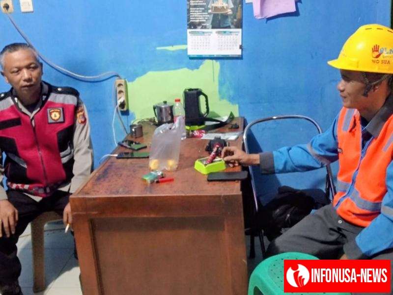 Personil Polsek Tegalwaru Patroli Dinihari Sambang Kantor PLN Imbau Agar Selalu Waspada