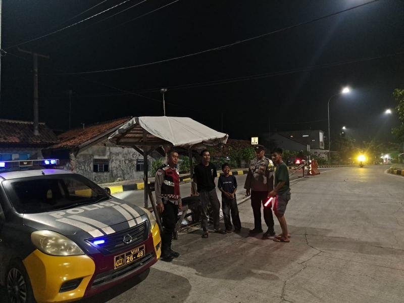 Pertigaan Jembatan Baru Desa Walahar, Jadi Sasaran Patroli Blue Light Polsek Klari