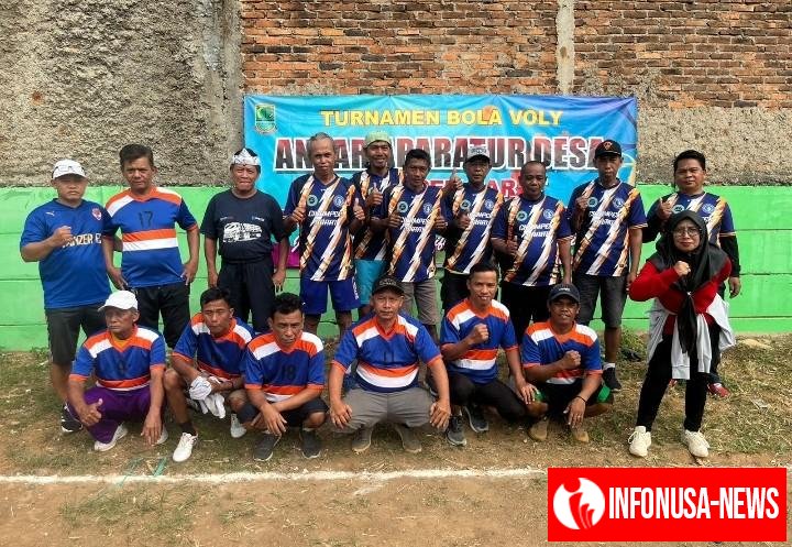 Semarakkan HUT ke-80 RI, Pemdes Cikampek Barat Gelar Turnamen Voli Antar Aparatur