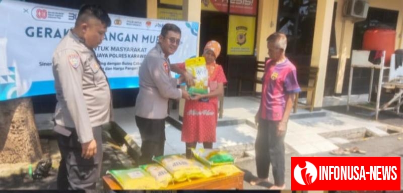 Memenuhi Kebutuhan Masyarakat Gelar Gerakan Program Pangan Murah (GPM)Polsek Pakisjaya Di Gelar Depan Makopolsek Pakisjaya