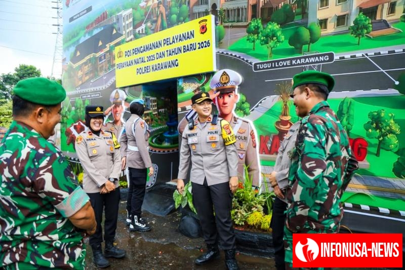 Pastikan Pelayanan Maksimal, Wakapolres Karawang Tinjau Pos Pam Operasi Lilin Lodaya 2025