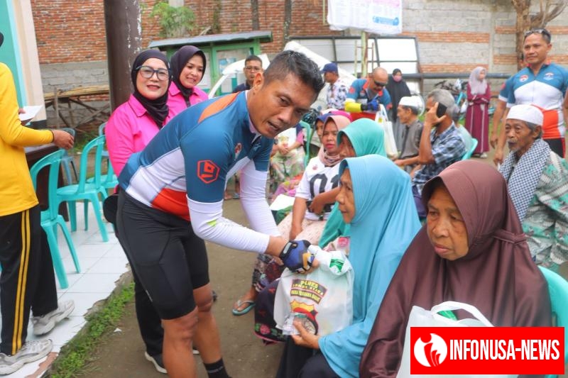 Kapolres Lombok Utara Gelar Gowes Kamtibmas ke Desa Sigar Penjalin, Sentuh Lansia dan Layanan Kesehatan Gratis
