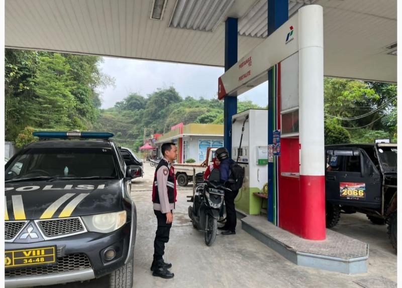 Polisi Laksanakan Patroli Perintis, Jangkau Keamanan di Objek Vital SPBU Pertamina Pangkalan