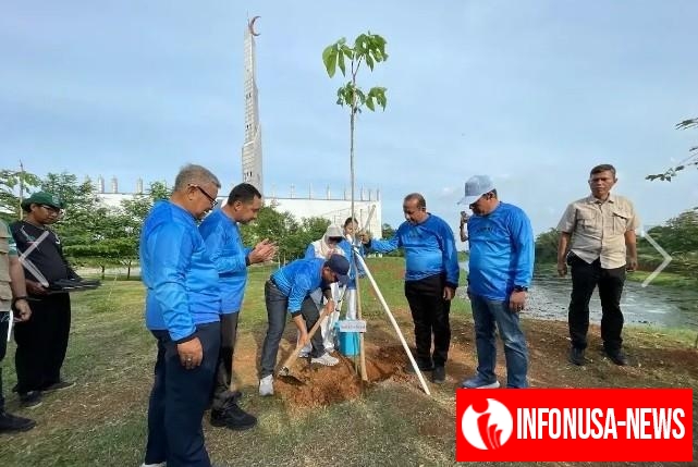 Peringati HUT ke-54, KORPRI Depok Melakukan Penanaman Pohon Tabebuya di Kawasan Universitas Islam Internasional Indonesia (UIII)