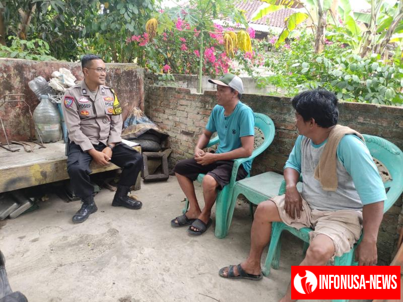 Bhabinkamtibmas Polsek Telagasari Sambang Warga Sampaikan Himbauan Pencegahan C3
