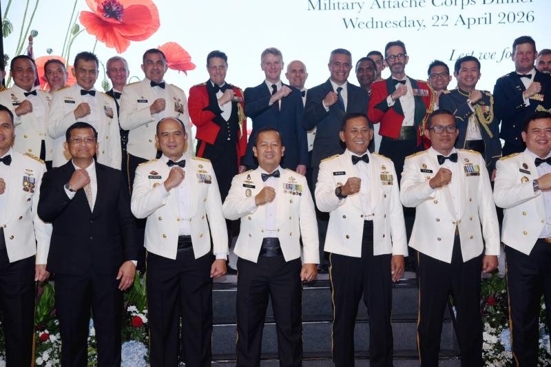 KAPOK SAHLI KORPS MARINIR MENGHADIRI ANZAC RECEPTION MILITARY ATTACHÉ CORPS AUSTRALIA DAN NEW ZEALAND