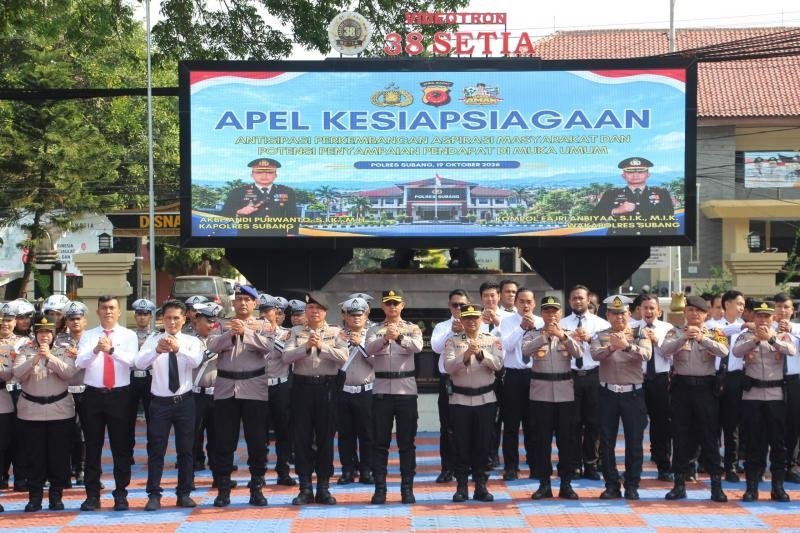 Antisipasi Peringatan Dua Tahun Pemerintahan Prabowo-Gibran, Polres Subang Siagakan Personel dan Kedepankan Pendekatan Humanis