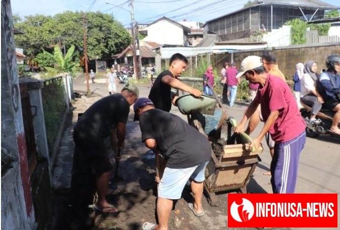 Warga RW 3 Kelurahan Warudoyong Kota Sukabumi Bersama Pemangku Kepentingan, Bergotong Royong Cegah Banjir