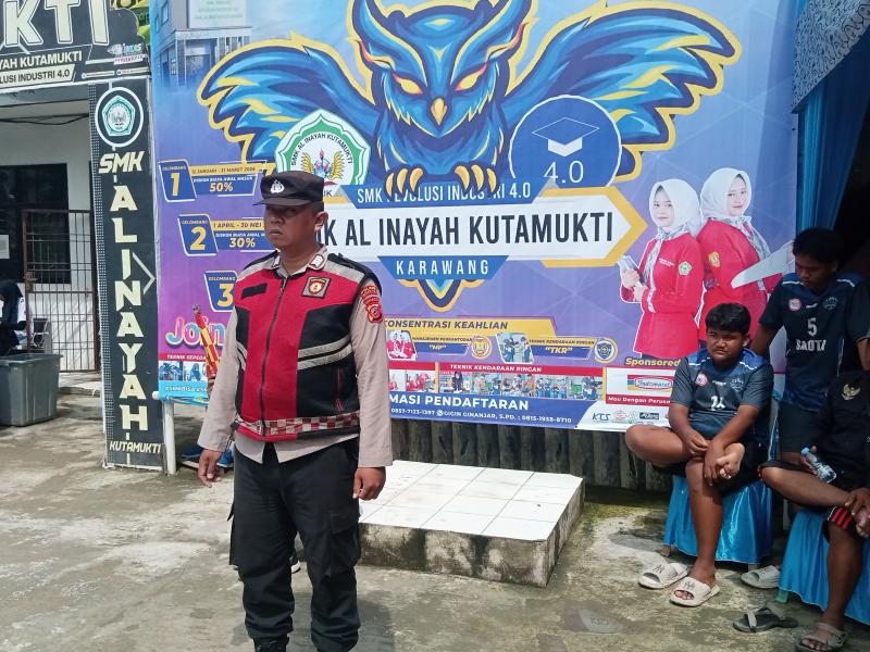 Penyelenggaraan Kegiatan SPMB Sakti SMK Al-Inayah, Mendapat Pelayanan Pengamanan Polsek Rengasdengklok