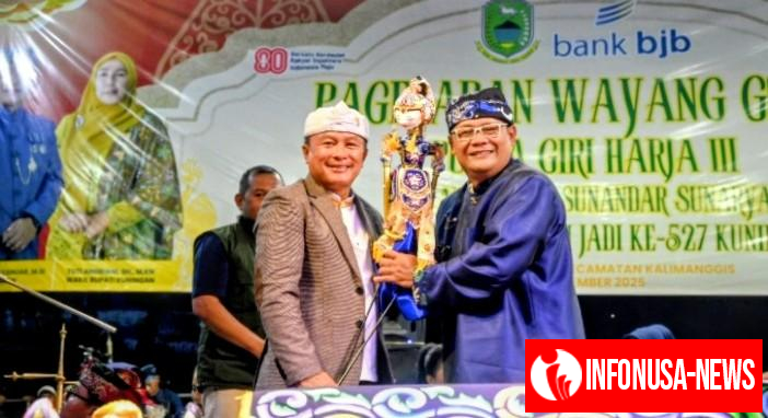 Pemkab Kuningan Kembali Hadirkan Pagelaran Seni Budaya Wayang Golek Giri Harja III Di Desa Kertawana, Bupati Dian Rachmat Beri Kado Untuk Warga