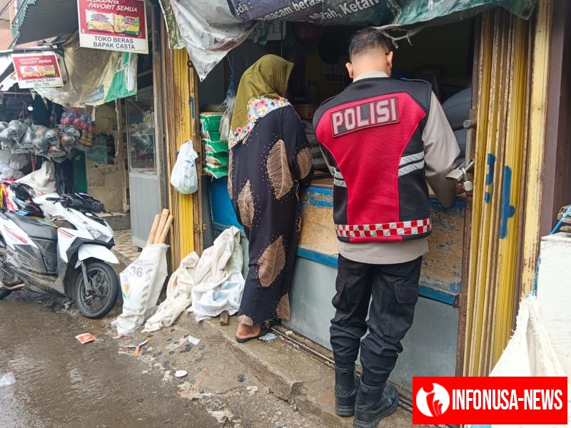 Personil Polsek Tegalwaru Giat Patroli Siang Monitoring Ketersediaan Pangan Jelang Nataru