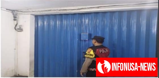Kunci Pertokoan di Loji Kulon Diperiksa Personil Polsek Tegalwaru Pada Patroli Malam